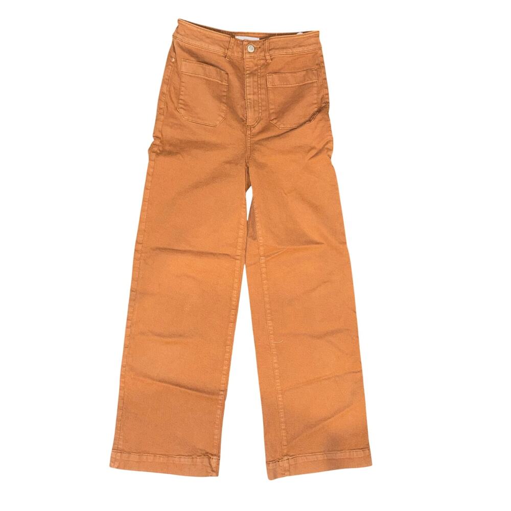 LOFT Patch Pocket Wide Leg Khaki Pants Tan Size 24 / 00 Neutral Capsule